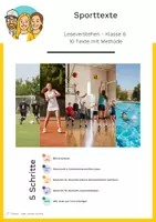 Vorschau - Arbeitsblätter - Sporttexte Leseverstehen – 10 Sachtexte ab Klasse 5 - Deckblatt