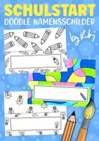 Vorschau - Mal- und Bastelvorlagen - Namensschilder zum Ausmalen für den Schulstart - Deckblatt