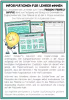 Vorschau - Arbeitsblätter - PRESENT PERFECT - Lerncenter / Lerntheke - Seite 1