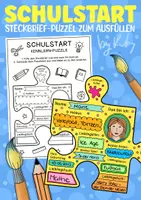 Vorschau - Arbeitsblätter - Kooperatives Kennenlern-Puzzle für den Schulstart - Steckbriefe - Deckblatt
