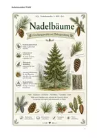 Vorschau - Stundenentwürfe - Nadelbäume, Forschungsprojekt mit Plakatgestaltung - Deckblatt