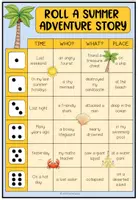 Vorschau - Arbeitsblätter - Roll a summer adventure story (Creative Writing) - Seite 1