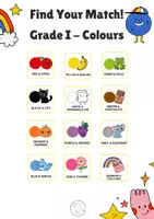 anteprima - Flashcard - Find Your Match! - Grade 1 - Attività per creare coppie - Pagina di copertina