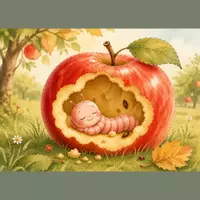 Vorschau - Bildkarten - Kamishibai: Willi, der kleine Wurm und das Geheimnis im Apfel 🍎 | Herbstgeschichte | Apfelprojekt | Kita & Kindergarten - Seite 3