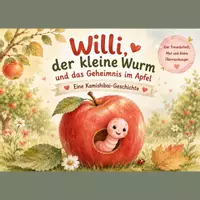 Vorschau - Bildkarten - Kamishibai: Willi, der kleine Wurm und das Geheimnis im Apfel 🍎 | Herbstgeschichte | Apfelprojekt | Kita & Kindergarten - Deckblatt