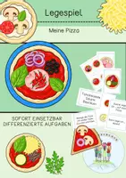 Vorschau - Stationenlernen - Pizza belegen / Bildkarten & Legeaufträge für DaZ, Vorschule und Freiarbeit / Kita - Deckblatt