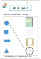 Vorschau - Arbeitsblätter - Ebene Figuren | Geometrische Formen erkennen & benennen | Geometrie | Mathematik 1.-2. Klasse - Seite 2