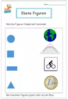 Vorschau - Arbeitsblätter - Ebene Figuren | Geometrische Formen erkennen & benennen | Geometrie | Mathematik 1.-2. Klasse - Seite 3