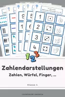 Vorschau - Arbeitsblätter - Zahlen bis 10 | Zahlendarstellungen zuordnen | Zahlenverständnis | Mathematik 1. Klasse - Deckblatt