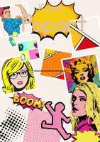 Vorschau - Arbeitsblätter - Pop Art Kunst ,Arbeitsblätter, Zeichnen Üben, Vertretungsstunde - Deckblatt