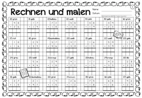 Voorbeeld - Rechen-Mal-Blätter - Addition Zahlenraum bis 100 (Back to school) Wiskunde Duits - Pagina 3
