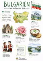 Vorschau - Arbeitsblätter - Lernposter + Arbeitsblatt zum Thema "Bulgarien" + Onlineübung & MP3 + Infografik - Deckblatt