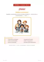 Vorschau - Arbeitsblätter - ¡Hola! Begrüßen und vorstellen – Spanisch - Deckblatt