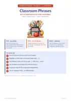 Vorschau - Arbeitsblätter - Classroom Phrases – Englisch Klasse 5 - Deckblatt