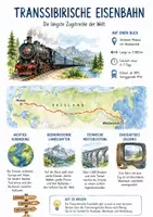 Vorschau - Arbeitsblätter - Lernposter + Arbeitsblätter zum Thema "Transsibirische Eisenbahn" + Lösung & MP3 + Mindmap + Infografik - Deckblatt