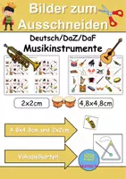 Vorschau - Arbeitsblätter - Materialpaket - Nichtleser - Musikinstrumente - DaZ/DaF / Deutsch / Sachunterricht - Seite 1