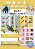 Vorschau - Arbeitsblätter - Materialpaket - Reden / Sprechen - Musikinstrumente - DaZ/DaF / Deutsch / Sachunterricht - Seite 1