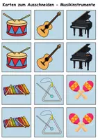 Vorschau - Arbeitsblätter - Materialpaket - Reden / Sprechen - Musikinstrumente - DaZ/DaF / Deutsch / Sachunterricht - Seite 2