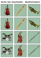 Vorschau - Arbeitsblätter - Materialpaket - Reden / Sprechen - Musikinstrumente - DaZ/DaF / Deutsch / Sachunterricht - Seite 3