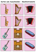 Vorschau - Spiele - Merk es dir Musikinstrumente (Bild-Bild) - DaZ/DaF / Deutsch (Klasse 1 bis 4) - Seite 3
