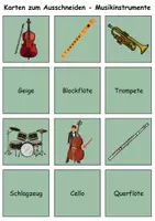 Vorschau - Spiele - Merk es dir Musikinstrumente (Bild-Wort) - DaZ/DaF / Deutsch (Klasse 1 bis 4) - Seite 2