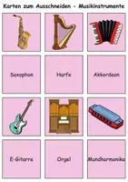 Vorschau - Spiele - Merk es dir Musikinstrumente (Bild-Wort) - DaZ/DaF / Deutsch (Klasse 1 bis 4) - Seite 3