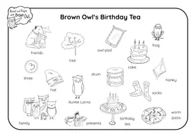 anteprima - Esercizi - Brown Owl's Birthday Tea - PICTURE DICTIONARY WORDMATS - Pagina 2