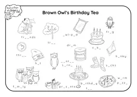 anteprima - Esercizi - Brown Owl's Birthday Tea - PICTURE DICTIONARY WORDMATS - Pagina 3