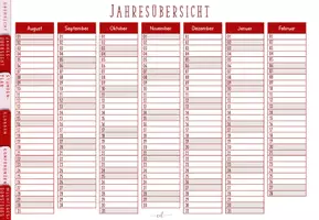 Vorschau - Lehrpläne/Lehrermaterial - digitaler Lehrplaner 2026/27 rot/rosa, Fachlehrplaner - Seite 3