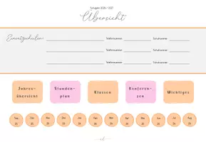 Vorschau - Lehrpläne/Lehrermaterial - digitaler Lehrplaner 2026/27 orange, Fachlehrplaner - Seite 2