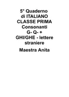 anteprima - Serie di lezioni - Quaderno n° 6 ITA classe prima G Q + GHI/GHE lettere stran. - Pagina 1
