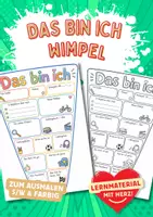 Vorschau - Arbeitsblätter - Das bin ich Wimpel - Deckblatt