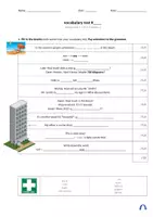 Vorschau - Test - Orange Line 2 Unit 3 vocabulary test / Vokabeltest (Station 1) - Deckblatt