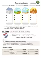 Vorschau - Arbeitsblätter - La fecha, las estaciones, los meses - Merkblatt und Übungen (Datum, Jahreszeiten, Monate auf spanisch) - Deckblatt