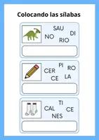 Vista previa - Refuerzo / NEE / Materiales de apoyo - Colocando las sílabas - Portada