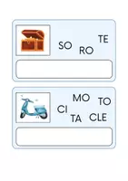 Vista previa - Refuerzo / NEE / Materiales de apoyo - Colocando las sílabas - página 3