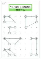 Vorschau - Arbeitsblätter - Vierecke zeichnen | Geometrie | Geometrische Figuren | Mathematik 1.-2. Klasse - Seite 2