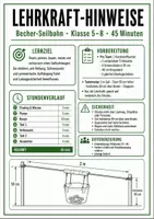 Vorschau - Stundenentwürfe - Becher-Seilbahn: Technik-Challenge für Klasse 5-8 - Seite 1