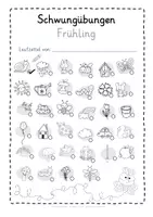 Vorschau - Arbeitsblätter - Graphomotorik Schwungübungen Klasse 1 - Schwungübungen Frühling - Seite 3