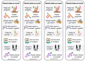 Vorschau - Merkblätter - Lesezeichen Aussprache + "Frases para la clase" - praktischer Begleiter im Spanischunterricht (Unterrichtsfragen, Redemittel) - Seite 1