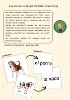 Vorschau - Arbeitsblätter - Los animales (Tiere) - Wortschatzerarbeitung, induktiv, bewegt - Deckblatt