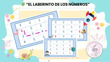 Vista previa - Hojas de trabajo - SIGUE EL LABERINTO HASTA EL NÚMERO 5 - Portada