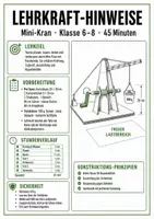 Vorschau - Stundenentwürfe - Mini-Kran: Technik-Challenge für Klasse 6-8 - Seite 1