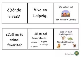 Vorschau - Spiele - Spanische Fragen und Antworten - Trionimo, einfache Zuordnungsübung - Seite 2