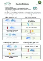 Vorschau - Arbeitsblätter - Tandem, Dialog - El tiempo (das Wetter) - Deckblatt