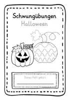 Vorschau - Arbeitsblätter - Graphomotorik Schwungübungen Klasse 1 - Schwungübungen Herbst & Schwungübungen Halloween - Seite 2