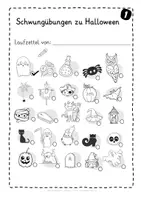 Vorschau - Arbeitsblätter - Graphomotorik Schwungübungen Klasse 1 - Schwungübungen Herbst & Schwungübungen Halloween - Seite 3