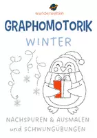 Vorschau - Arbeitsblätter - Graphomotorik Schwungübungen Klasse 1 - Schwungübungen Winter - Deckblatt