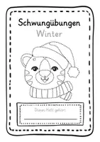 Vorschau - Arbeitsblätter - Graphomotorik Schwungübungen Klasse 1 - Schwungübungen Winter - Seite 2