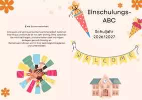 Vorschau - Poster - Einschulungs-ABC, Elterninformationen und Willkommensbroschüre - Deckblatt